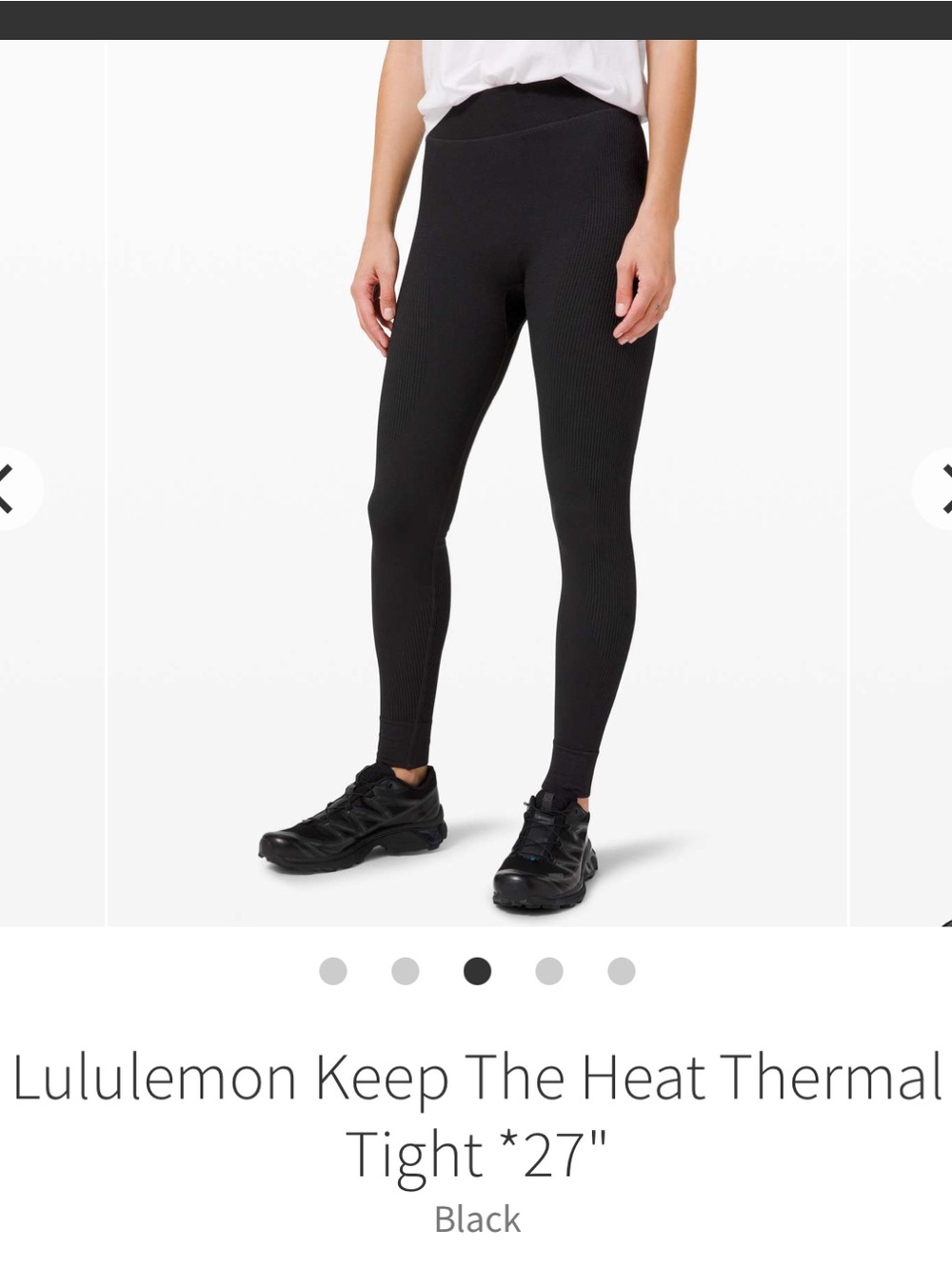 Lululemon Keep The Heat Thermal Tight *27" Size 6